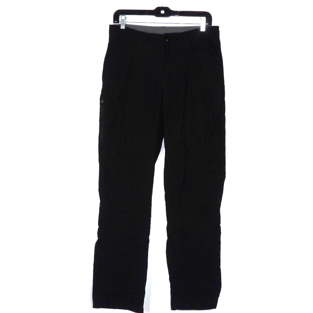 Eddie Bauer Black Nylon Stretch Fleece Lined Tech Hiking Pants Men's 32 X 32